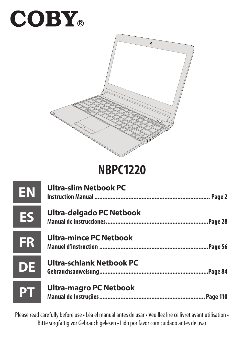 COBY electronic NBPC1220 User Manual | 136 pages