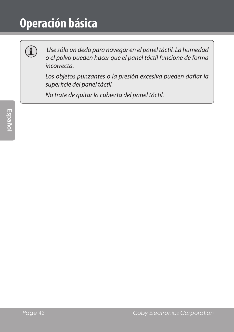 Operación básica | COBY electronic NBPC1220 User Manual | Page 42 / 136