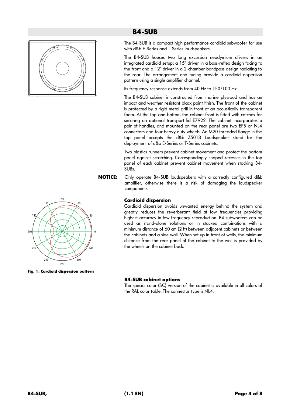 B4-sub | d&b B4-SUB User Manual | Page 4 / 8