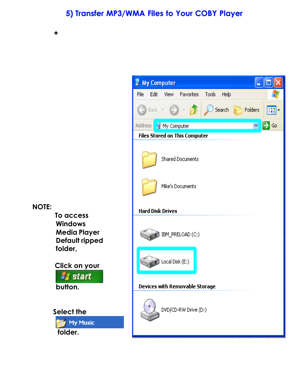 COBY electronic MPC961 User Manual | Page 6 / 9