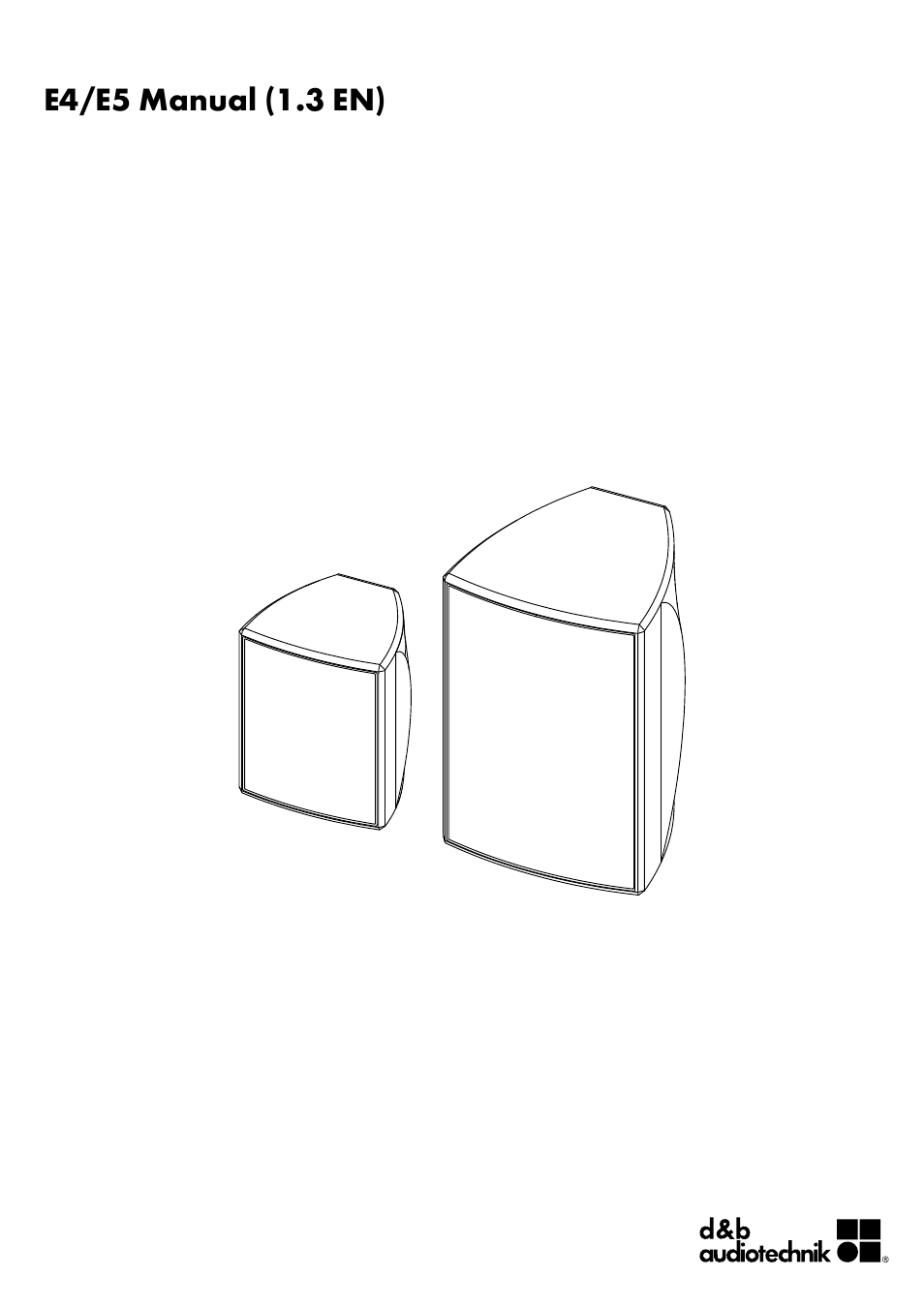 d&b E4 User Manual | 10 pages