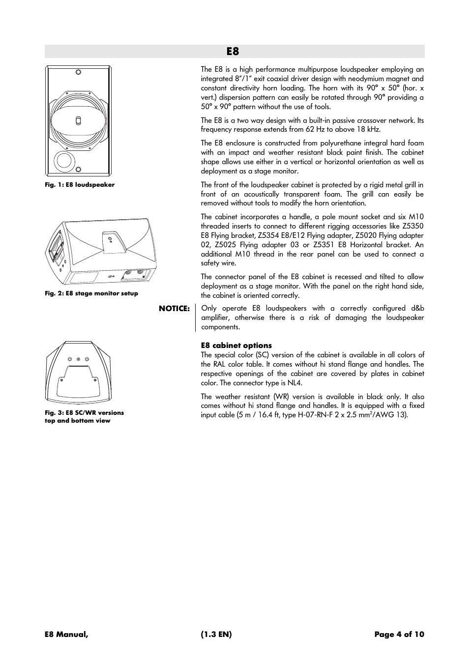 d&b E8 User Manual | Page 4 / 10