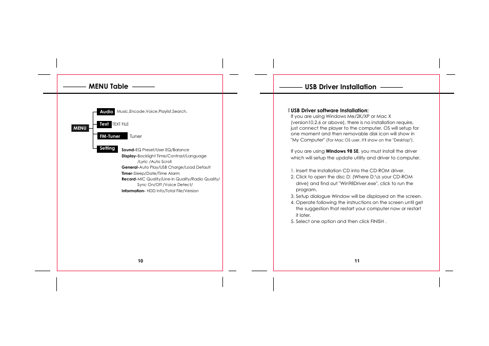 COBY electronic MPC941 User Manual | Page 6 / 17