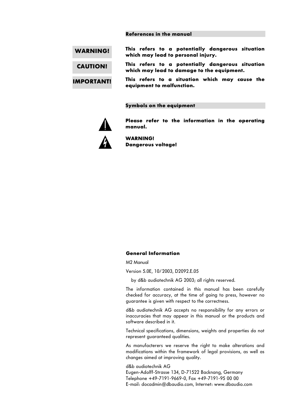 d&b M2 User Manual | Page 2 / 8