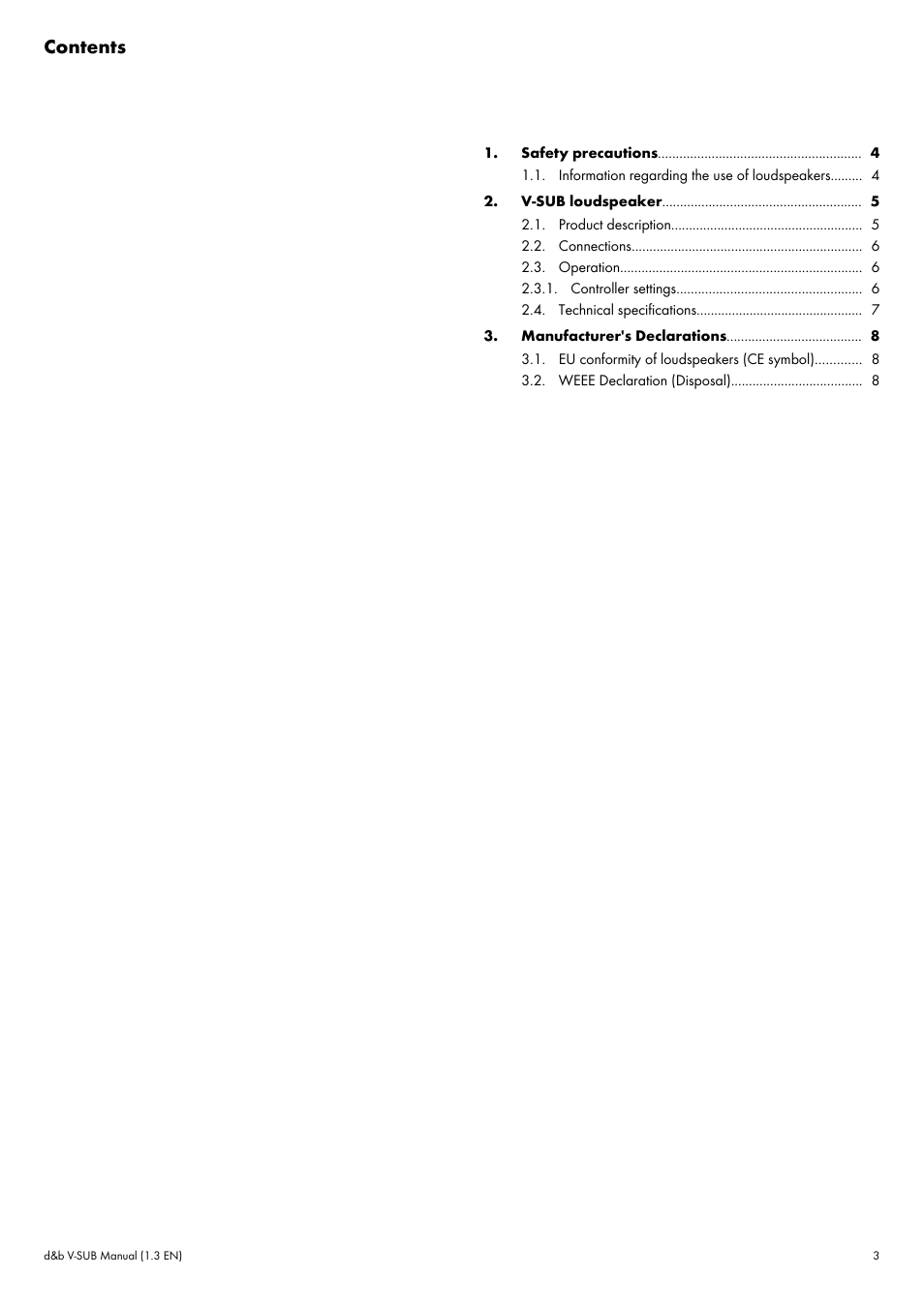 d&b V-SUB User Manual | Page 3 / 9