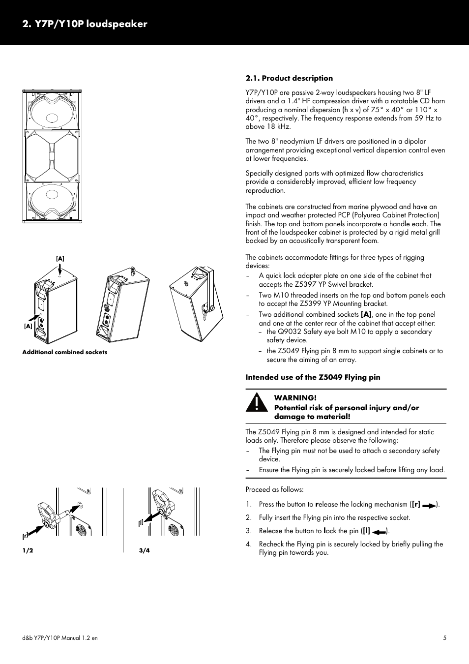 Y7p/y10p loudspeaker, Product description | d&b Y7P User Manual | Page 5 / 12