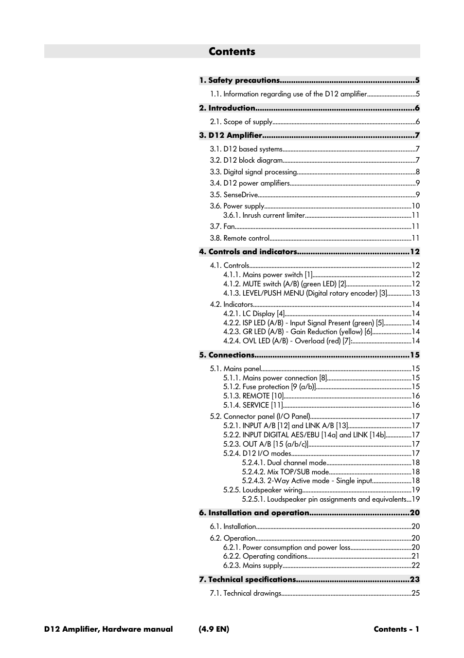 d&b D12 Hardware User Manual | Page 3 / 28