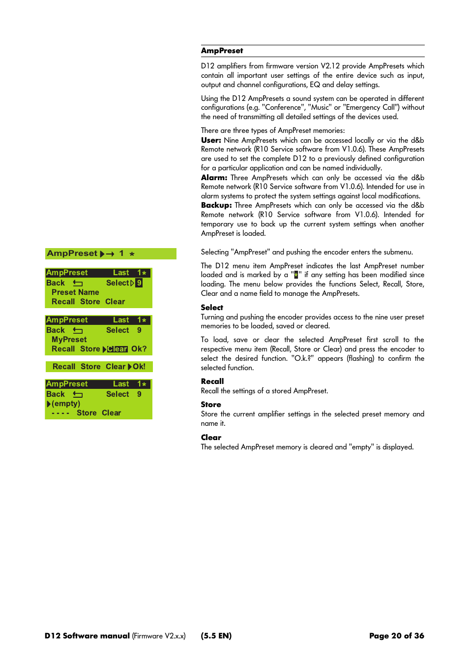 d&b D12 Software User Manual | Page 20 / 36