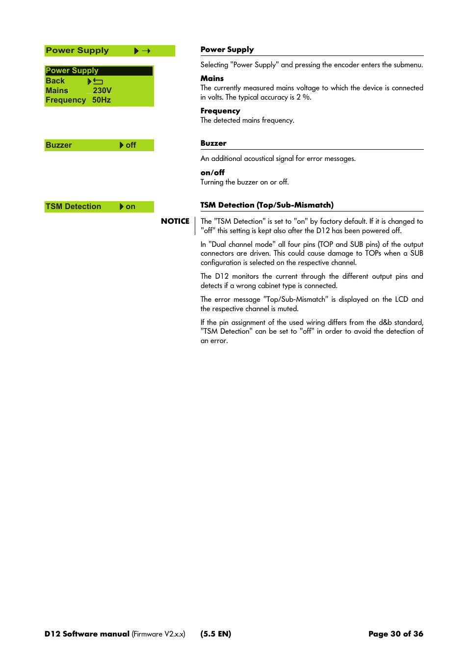 d&b D12 Software User Manual | Page 30 / 36