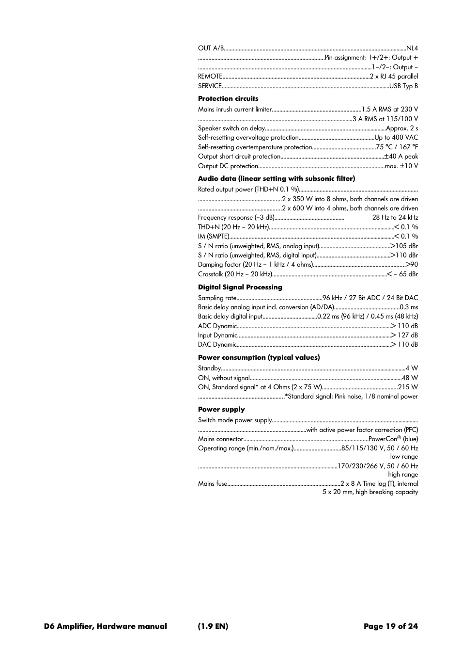 d&b D6 Hardware User Manual | Page 19 / 24