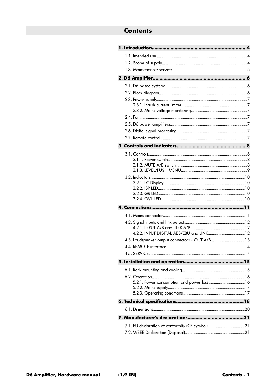 d&b D6 Hardware User Manual | Page 3 / 24