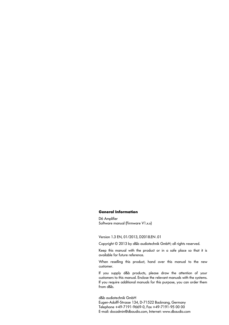 d&b D6 Software User Manual | Page 2 / 32