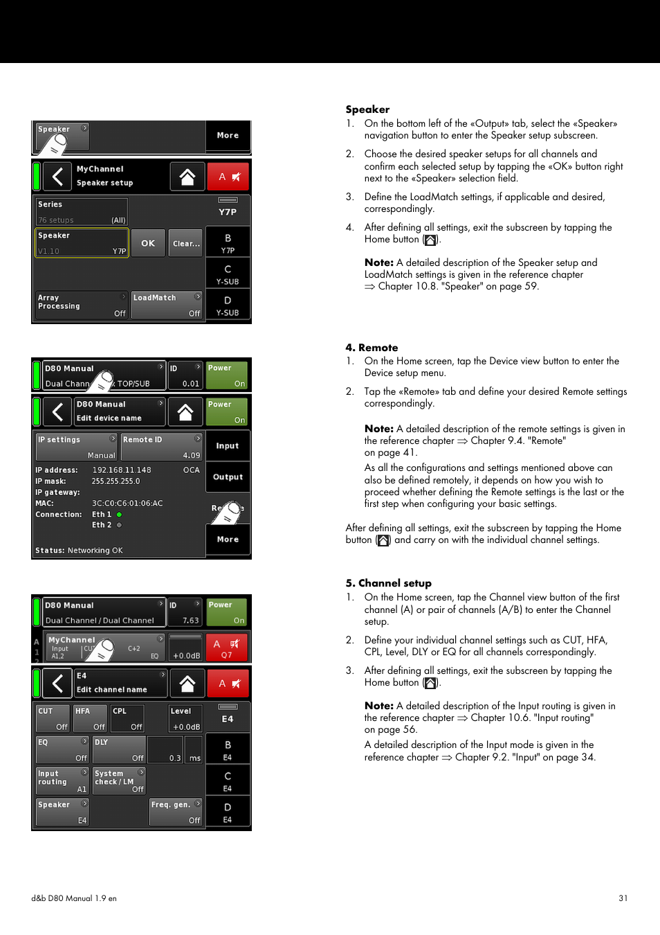 d&b D80 User Manual | Page 31 / 84