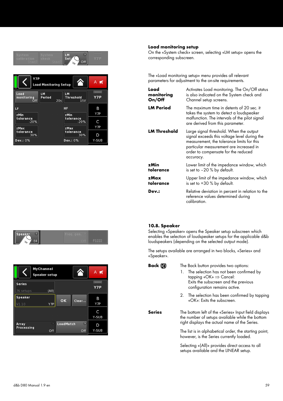 Speaker | d&b D80 User Manual | Page 59 / 84