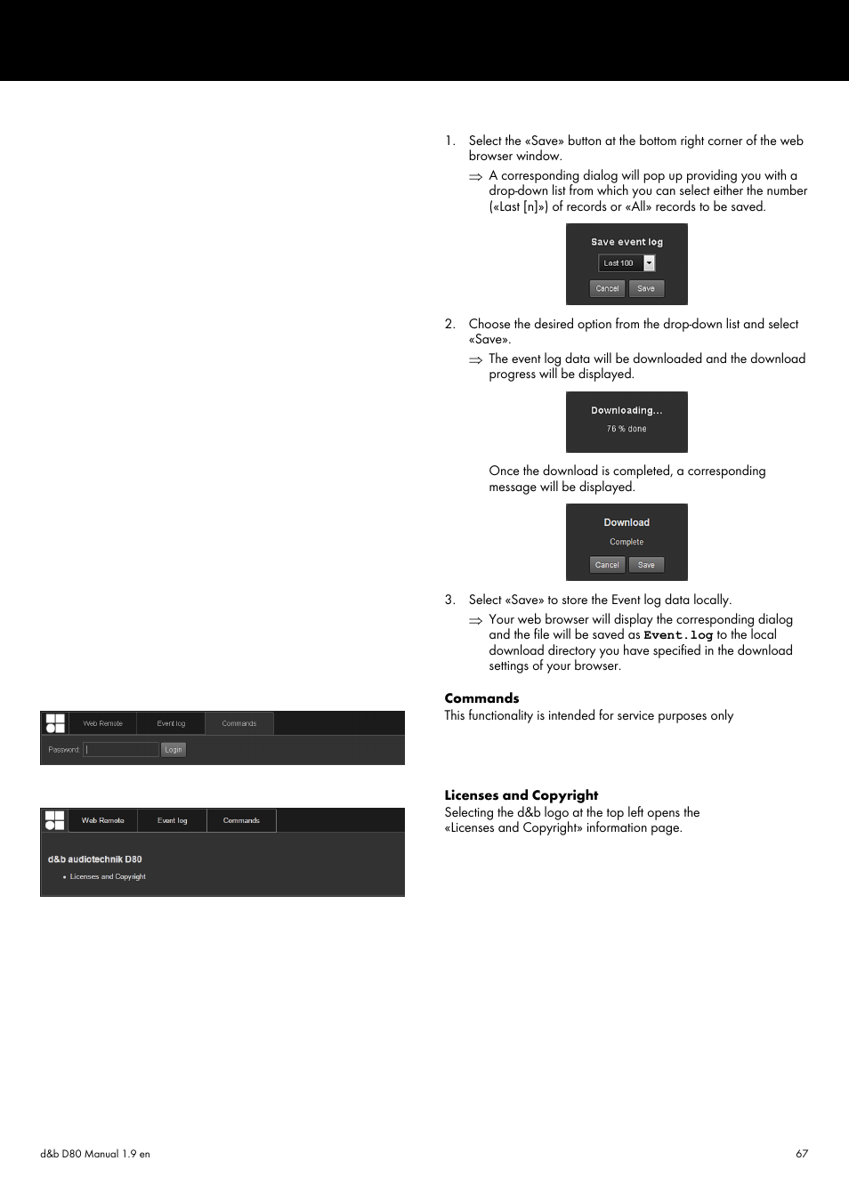 d&b D80 User Manual | Page 67 / 84