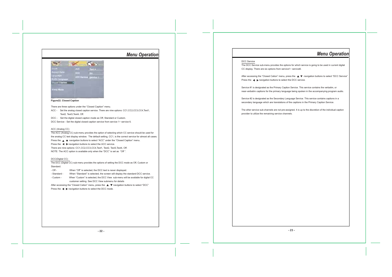 Menu operation | COBY electronic DTV-102 User Manual | Page 13 / 18