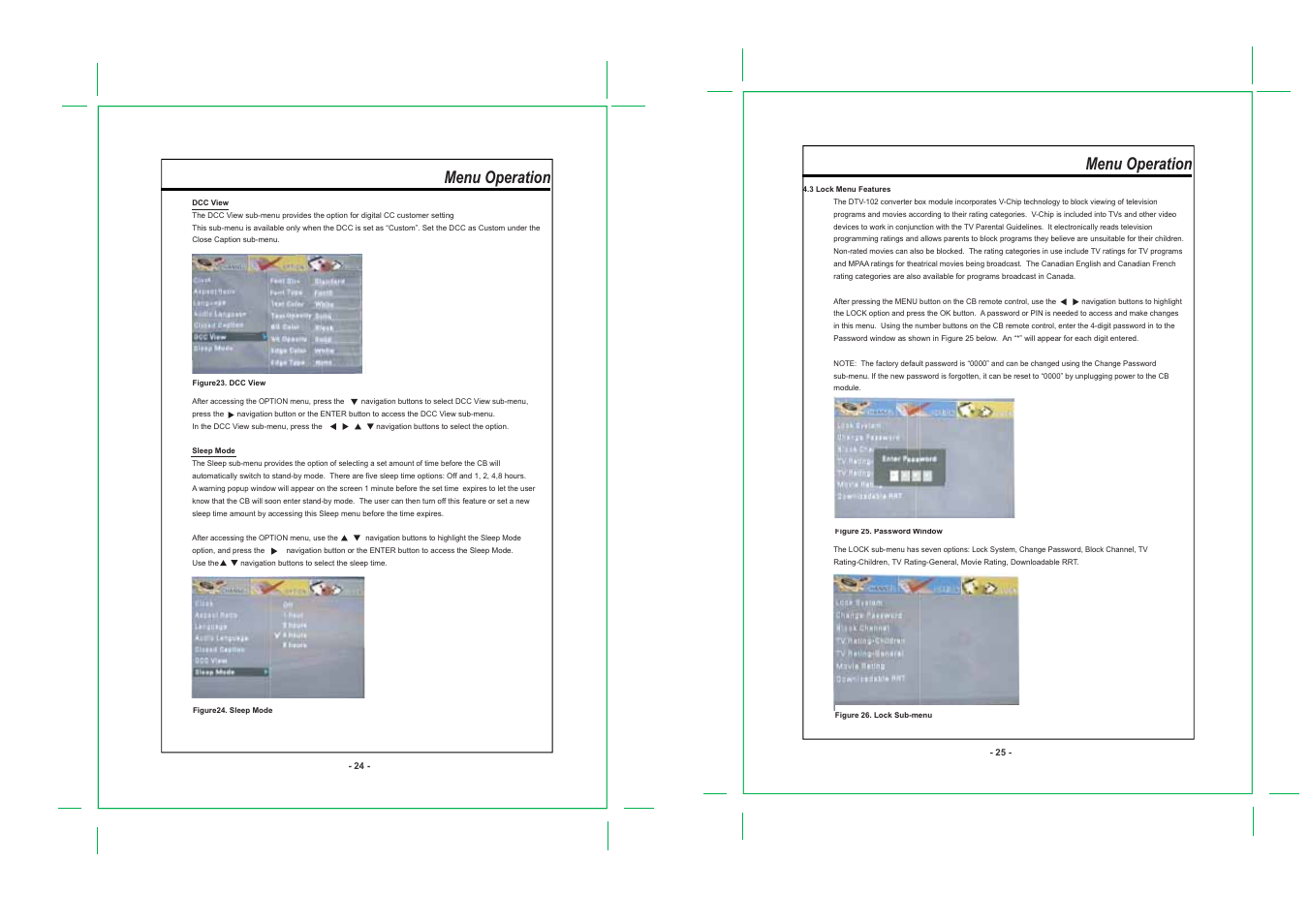 Menu operation | COBY electronic DTV-102 User Manual | Page 14 / 18