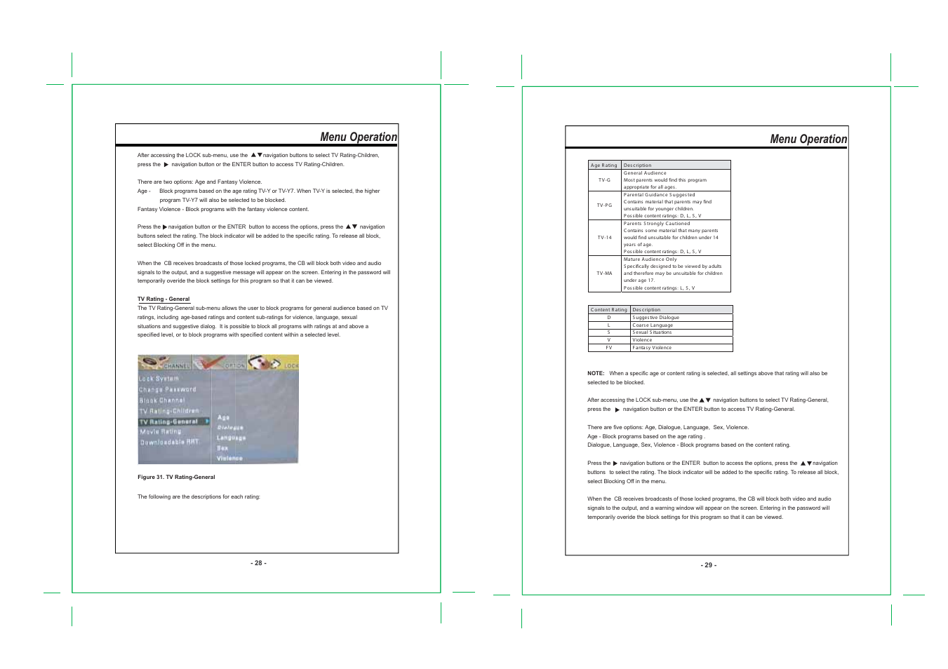 Menu operation | COBY electronic DTV-102 User Manual | Page 16 / 18