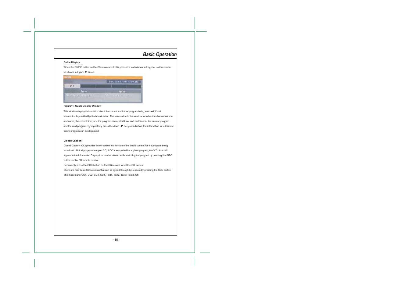 Basic operation | COBY electronic DTV-102 User Manual | Page 9 / 18
