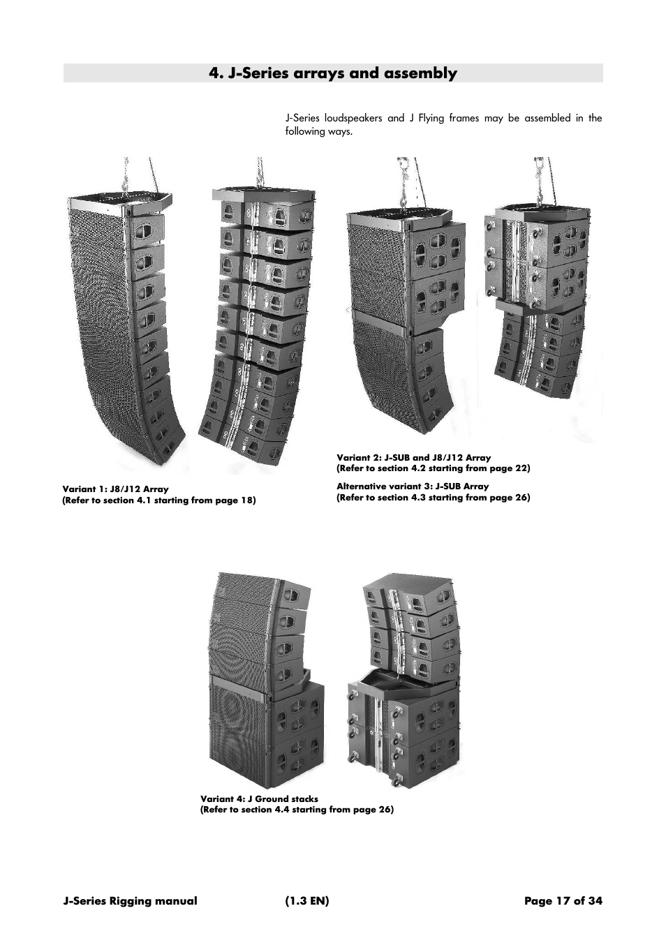 J-series arrays and assembly | d&b J-Series User Manual | Page 17 / 34