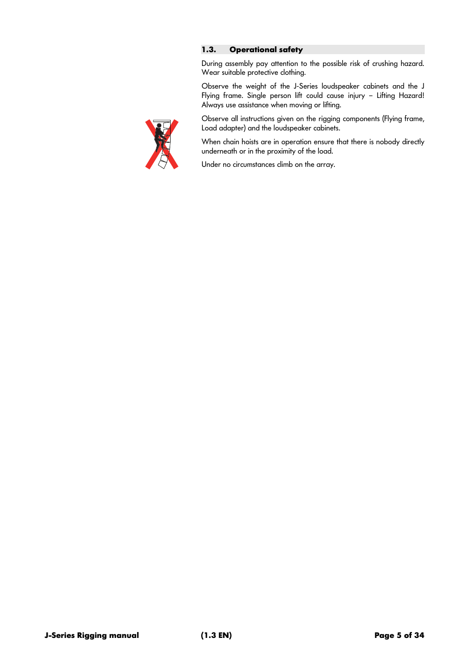 Operational safety | d&b J-Series User Manual | Page 5 / 34