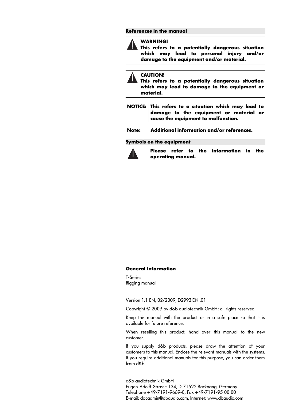 d&b T-Series User Manual | Page 2 / 44