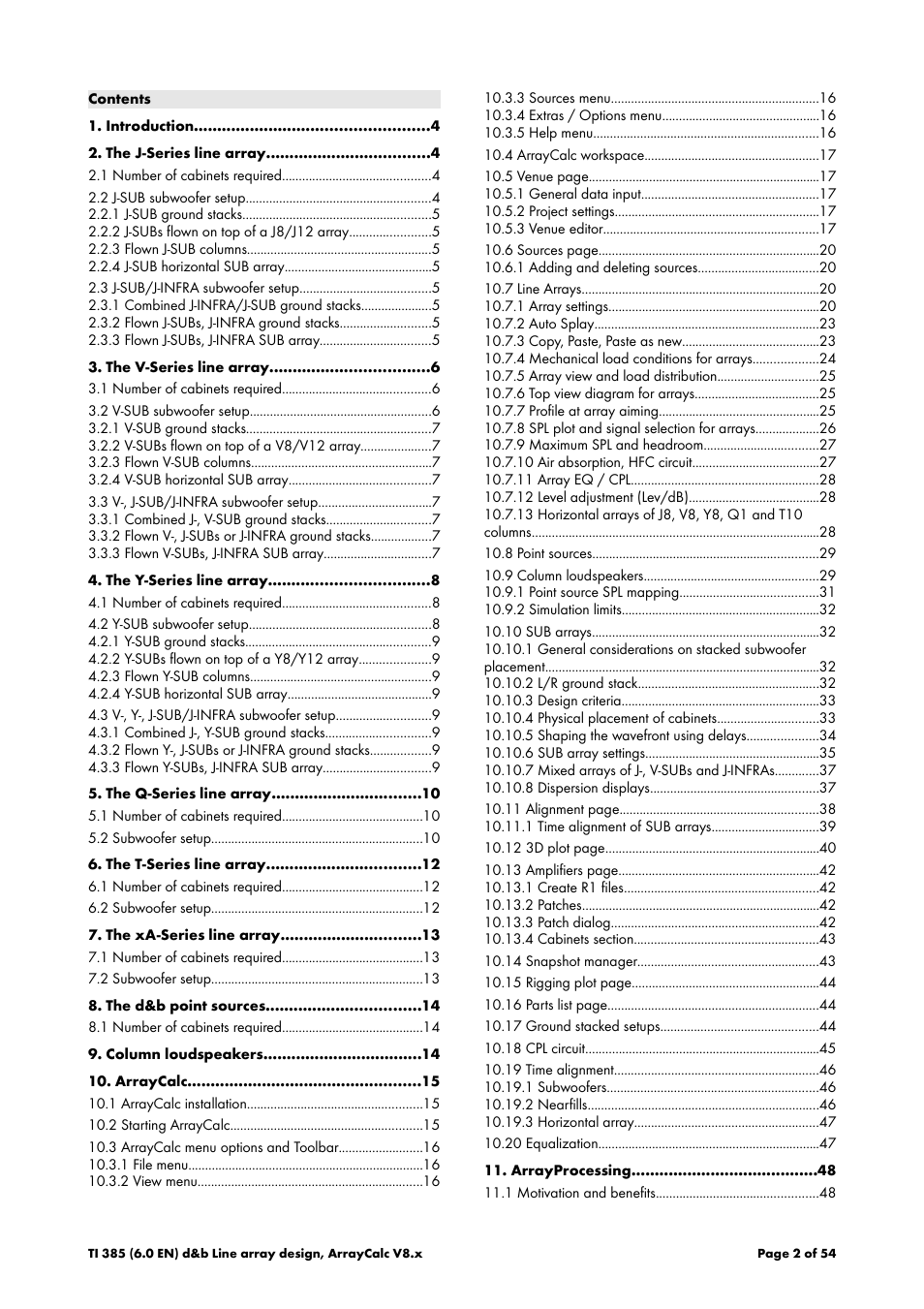 d&b TI 385 d&b Line array design User Manual | Page 2 / 54