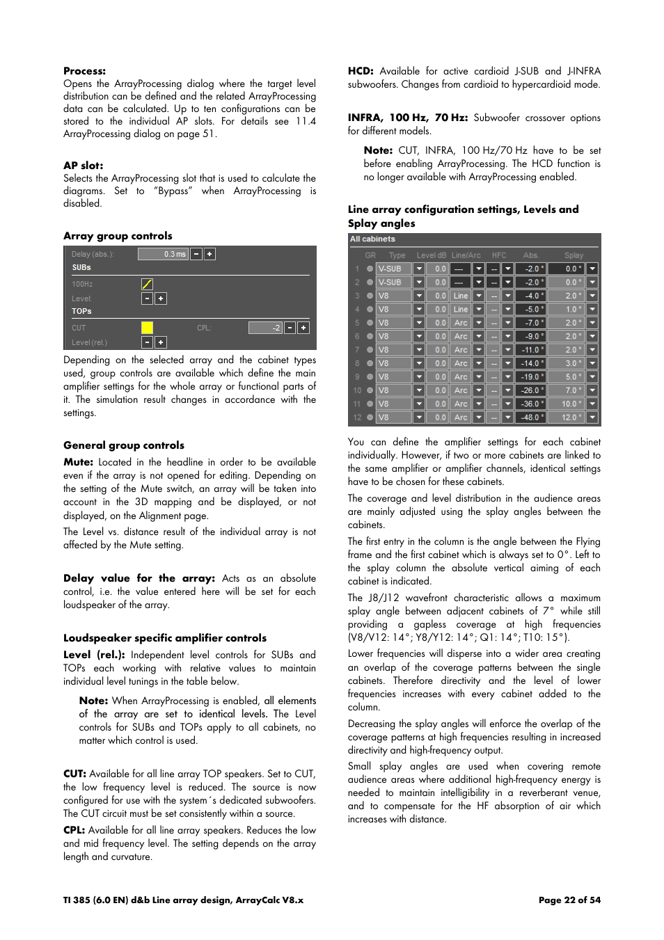 d&b TI 385 d&b Line array design User Manual | Page 22 / 54
