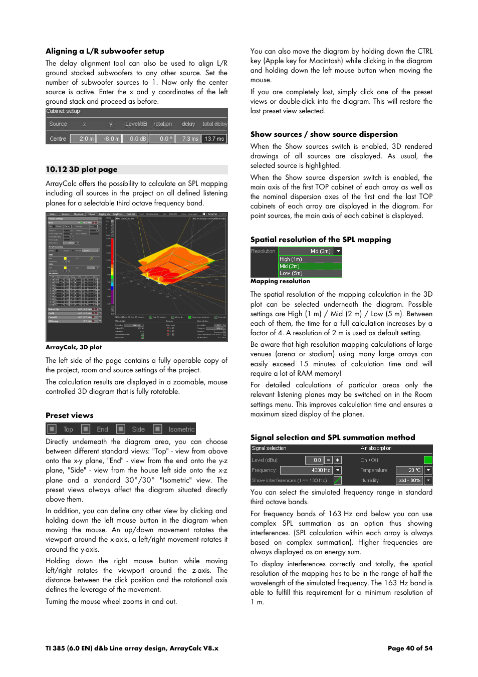 d&b TI 385 d&b Line array design User Manual | Page 40 / 54