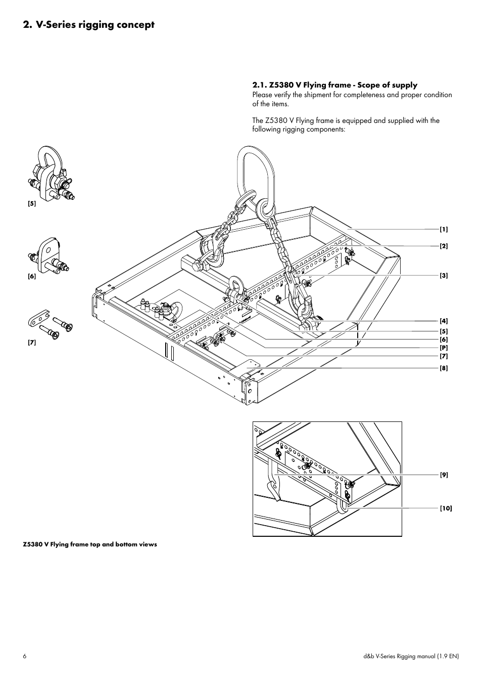 V-series rigging concept, Z5380 v flying frame - scope of supply | d&b V-Series User Manual | Page 6 / 46