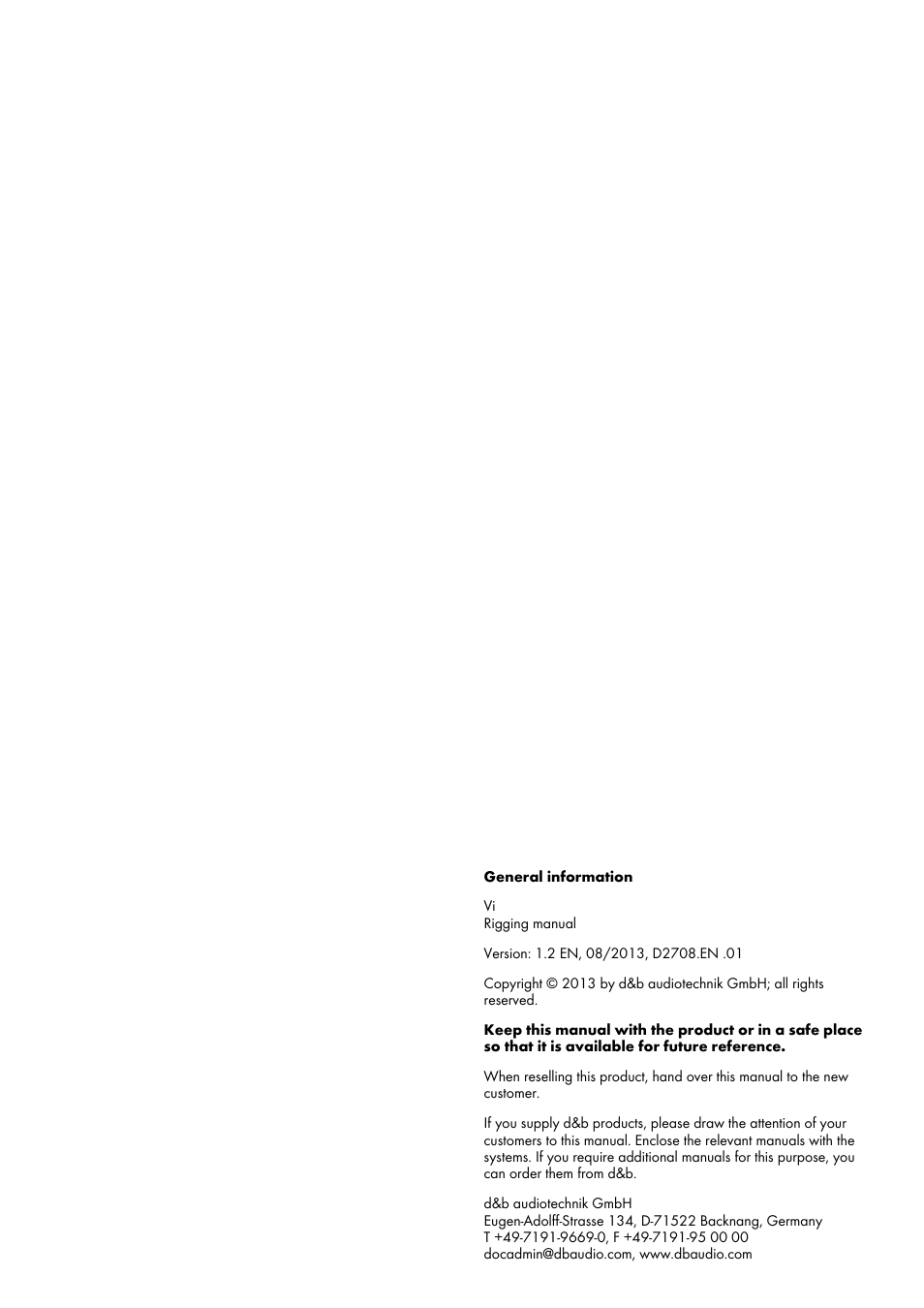 d&b Vi User Manual | Page 2 / 37