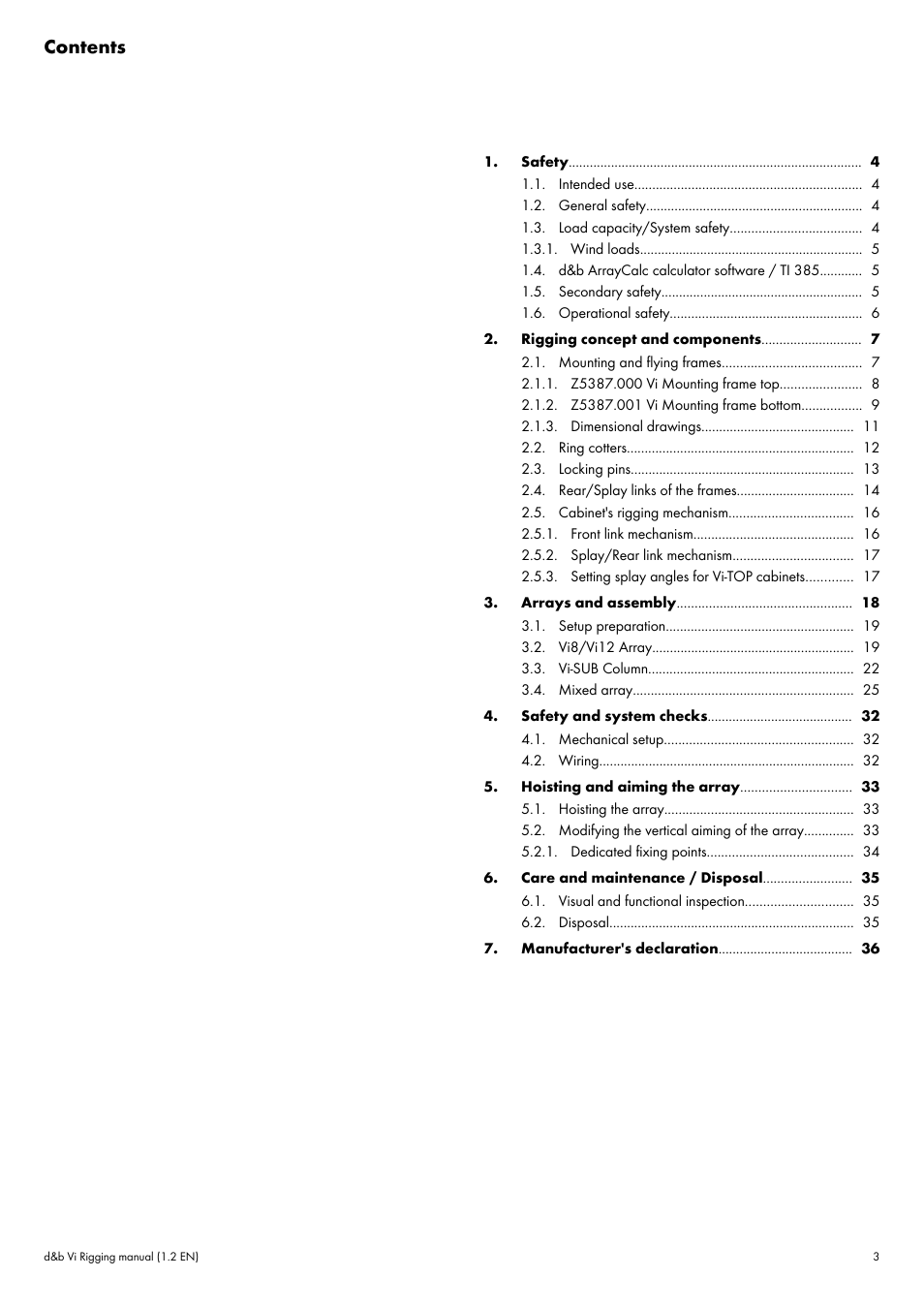 d&b Vi User Manual | Page 3 / 37