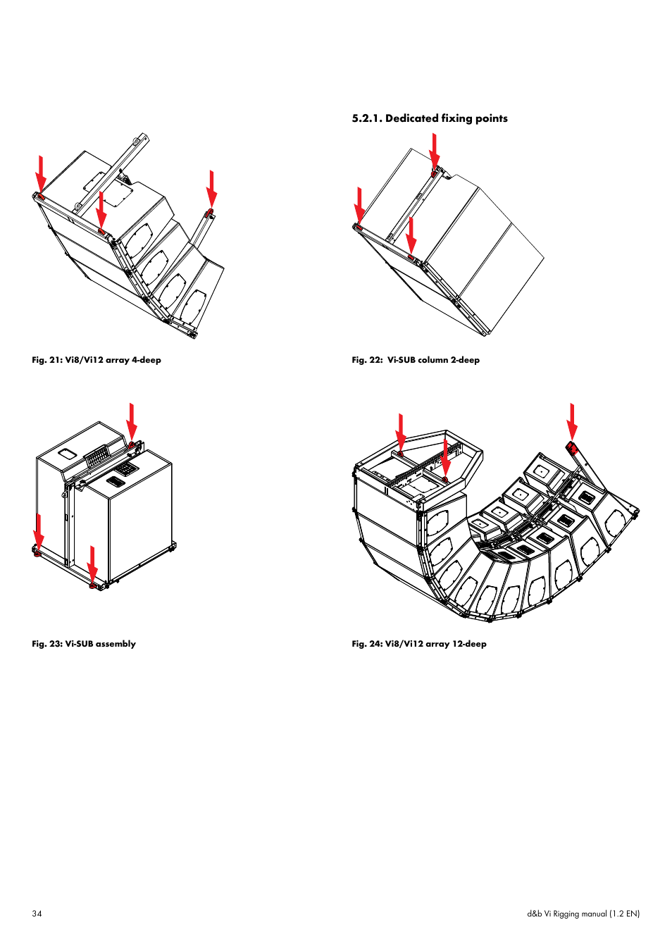 Dedicated fixing points | d&b Vi User Manual | Page 34 / 37