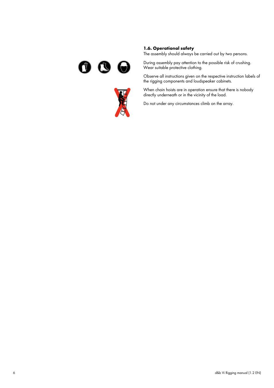 Operational safety | d&b Vi User Manual | Page 6 / 37