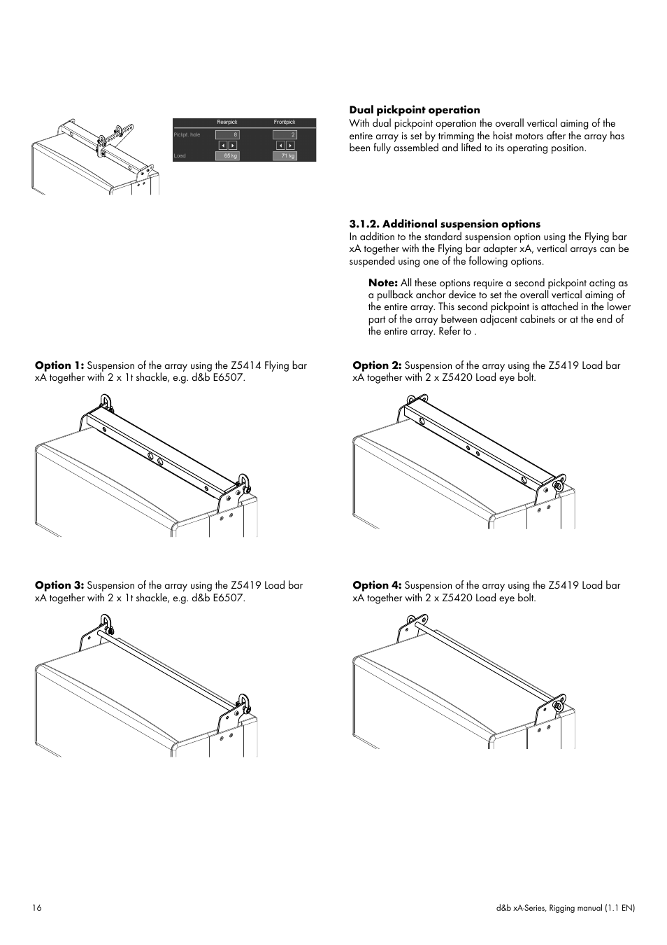 Additional suspension options | d&b xA-Series User Manual | Page 16 / 23