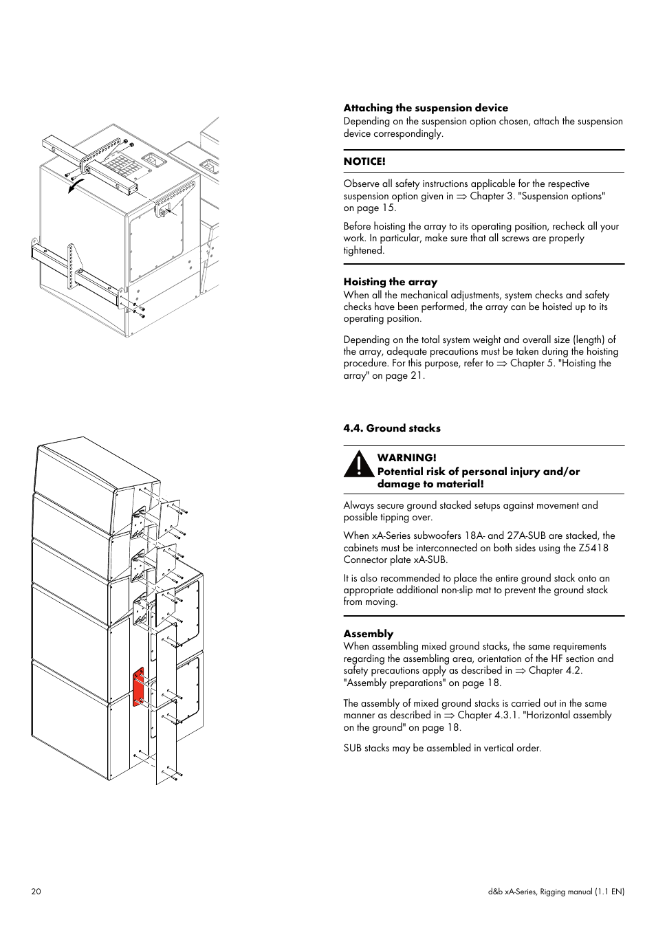 Ground stacks | d&b xA-Series User Manual | Page 20 / 23