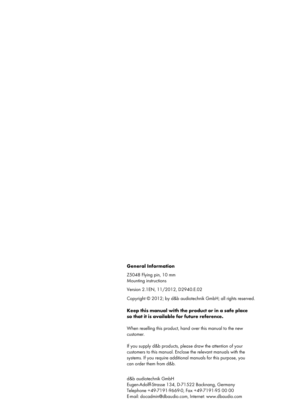 d&b Z5048 User Manual | Page 2 / 4