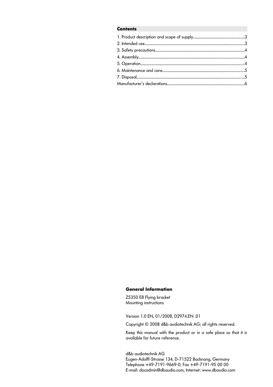 d&b Z5350 E8 Flying bracket User Manual | Page 2 / 6