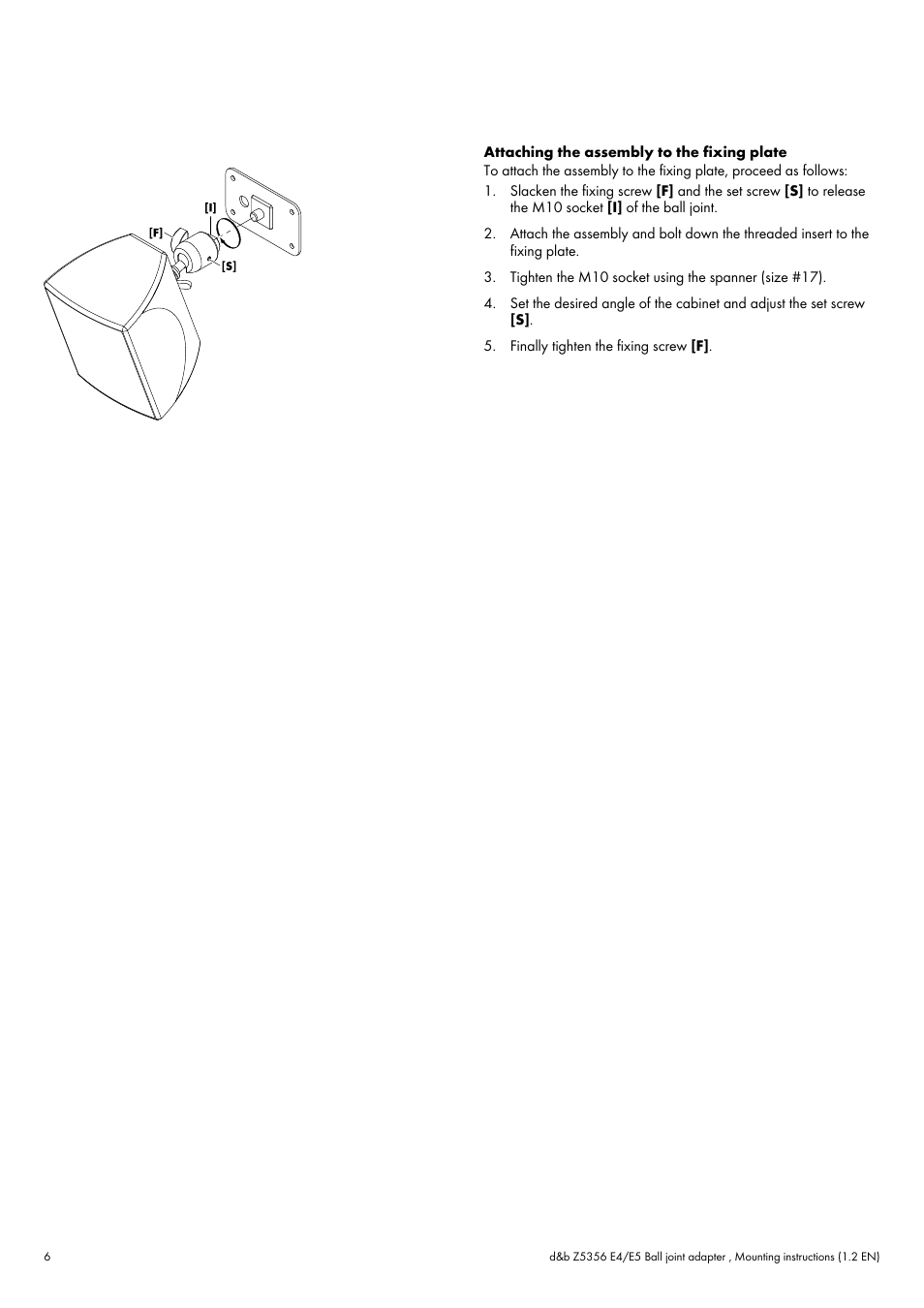 d&b Z5356 E4 Ball joint adapter User Manual | Page 6 / 7