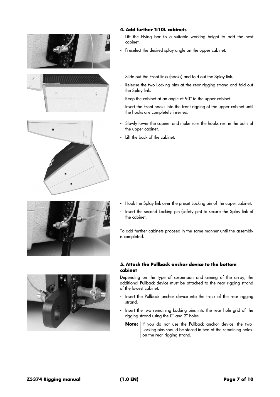 Add further ti10l cabinets | d&b Z5374 Ti Flyingadapter User Manual | Page 7 / 10