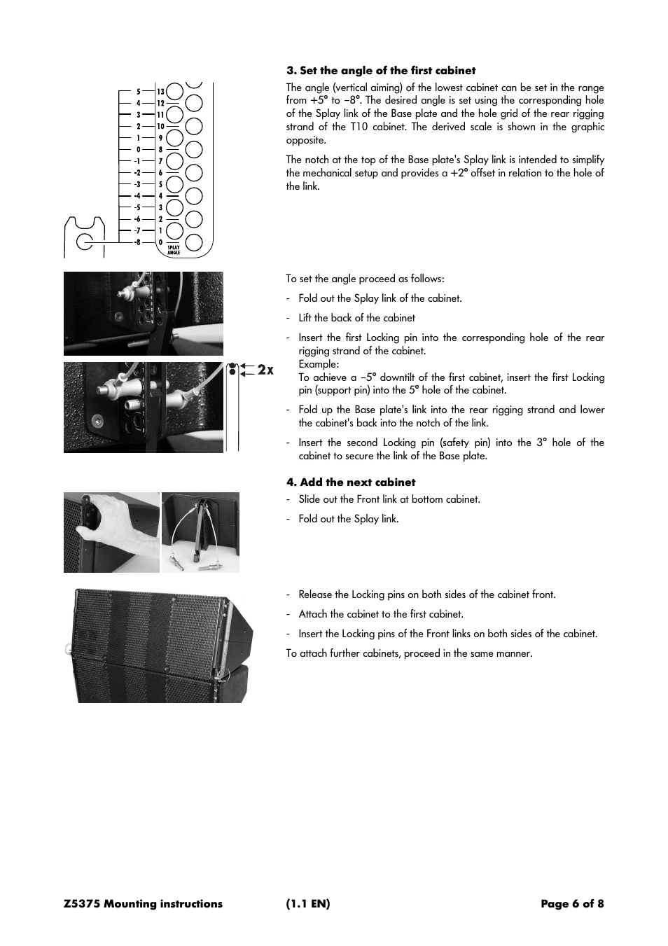 d&b Z5375 T Base plate User Manual | Page 6 / 8