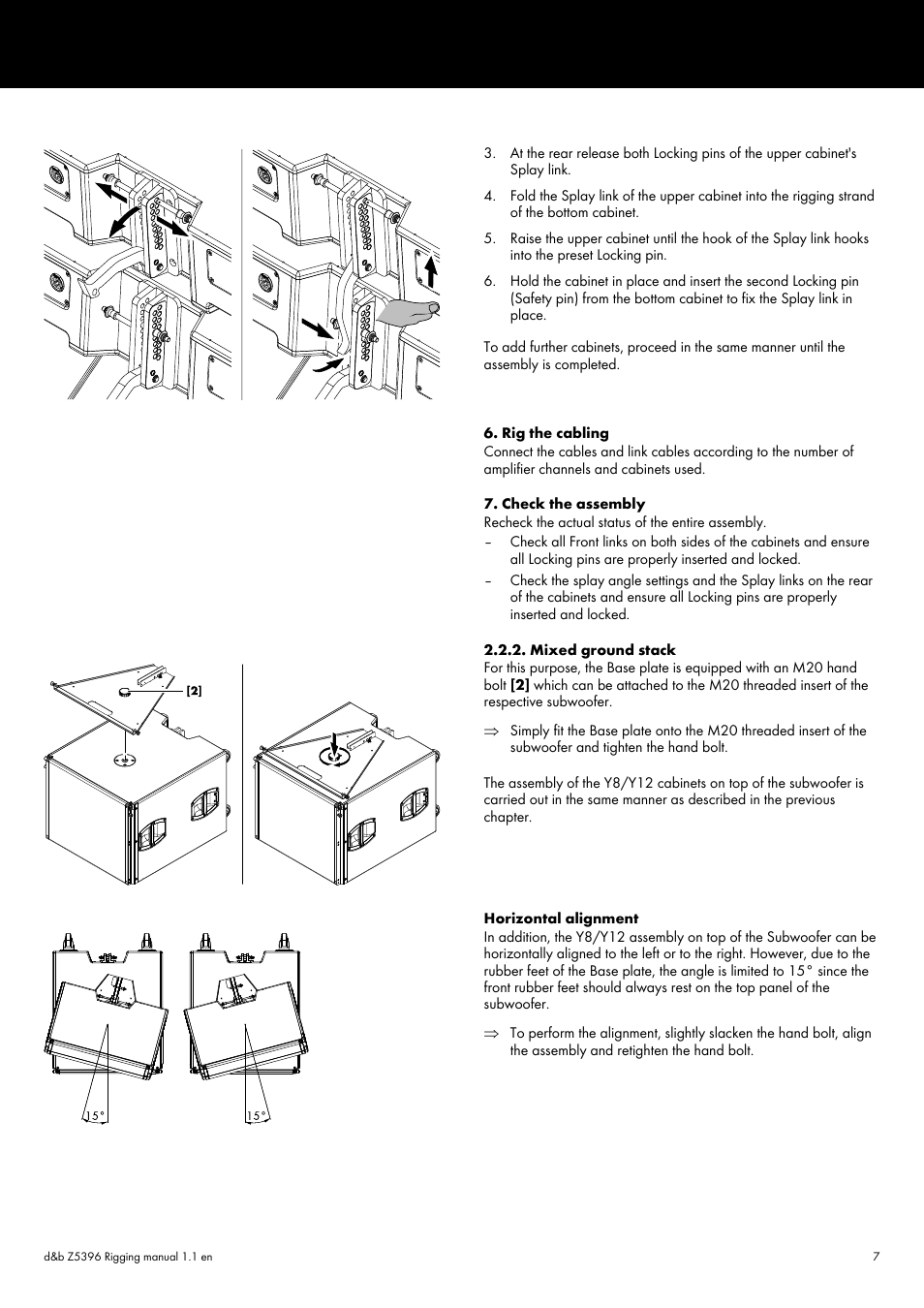 Mixed ground stack | d&b Z5396 Y Base plate User Manual | Page 7 / 10