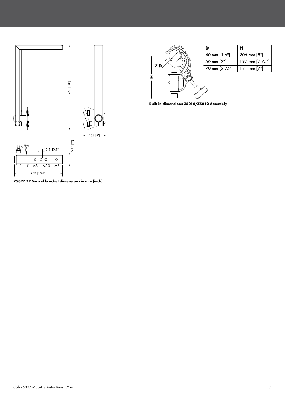 d&b Z5397 YP Swivel bracket User Manual | Page 7 / 10