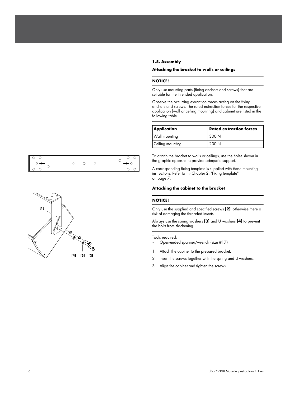 Assembly | d&b Z5398 YP Horizontal bracket User Manual | Page 6 / 12