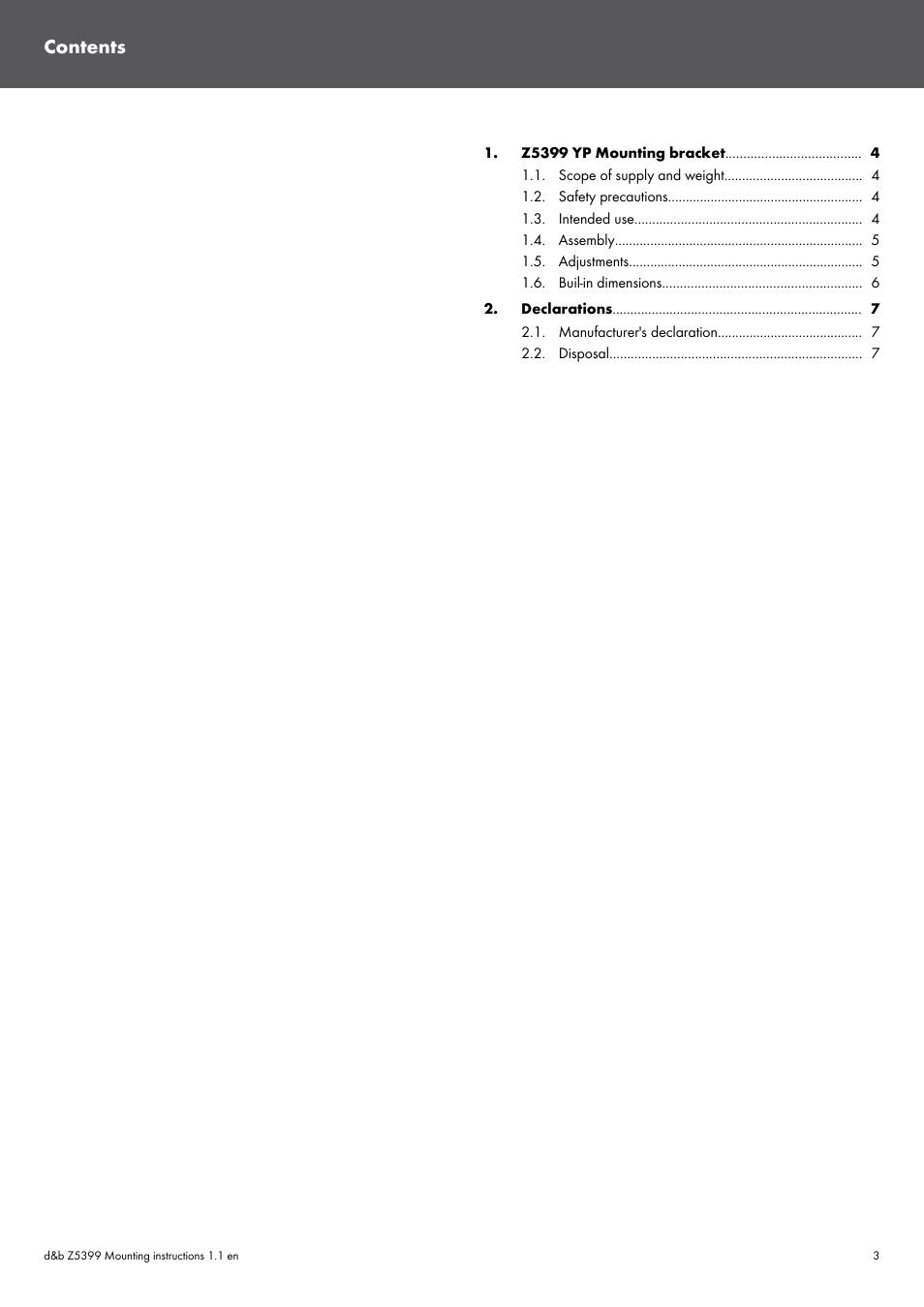 d&b Z5399 YiP Mouting bracket User Manual | Page 3 / 8