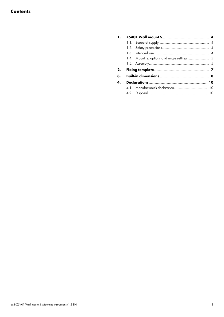 d&b Z5401 Wall mount S User Manual | Page 3 / 11