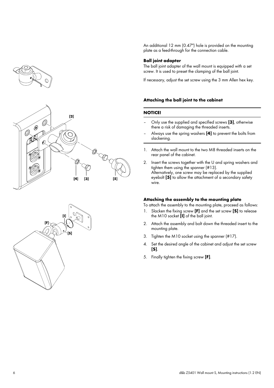 d&b Z5401 Wall mount S User Manual | Page 6 / 11