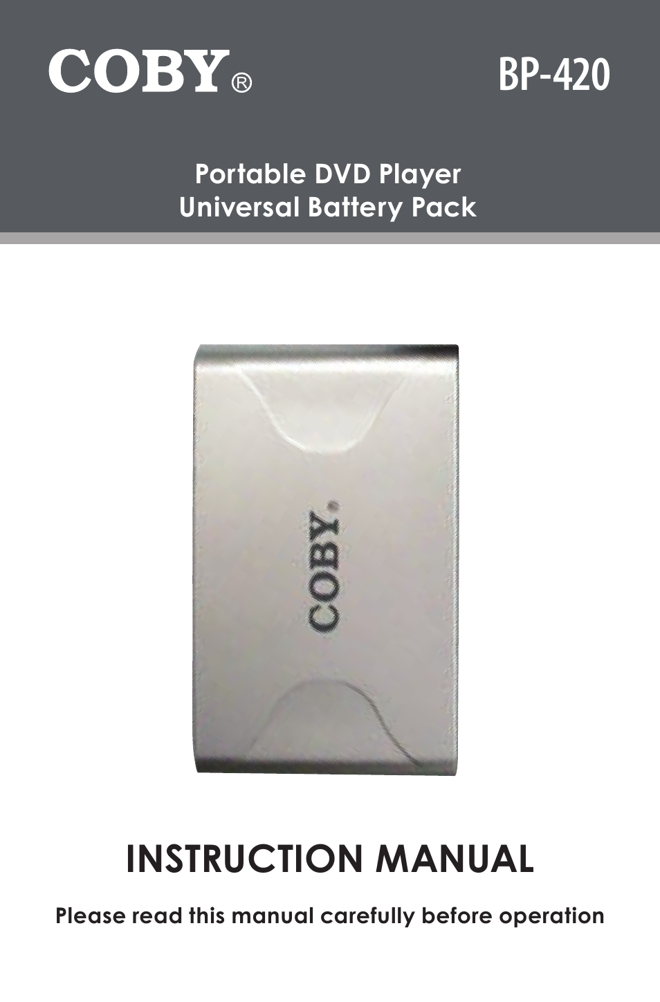 COBY BP-420 User Manual | 16 pages