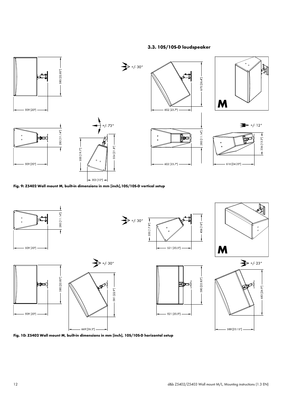 10s/10s-d loudspeaker | d&b Z5402 Wall mount User Manual | Page 12 / 17