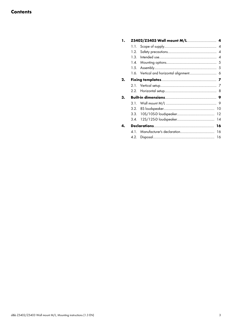 d&b Z5402 Wall mount User Manual | Page 3 / 17